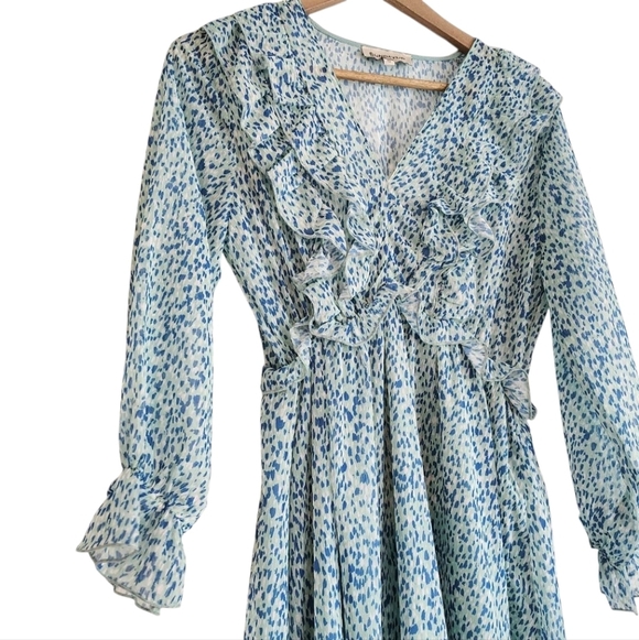 Sunday Up Dresses & Skirts - Sunday Up Floral Ruffle Midi Dress Small Long Sleeve Cottagecore Tiered